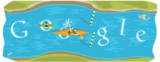 Google Doodle vous invite à faire du canoë slalom