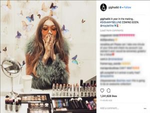 Gigi Hadid, la mannequin lance sa collection de maquillage avec Maybelline