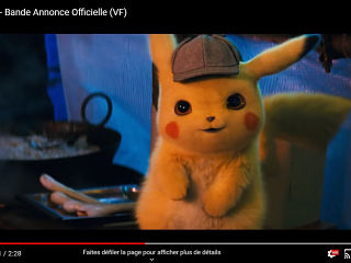 Film Detective Pikachu de Rob Letterman, une bande annonce avec Ryan Reynolds