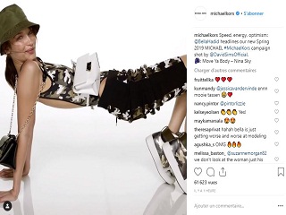 Michael Kors : Bella Hadid, la mannequin dans la campagne de la marque