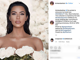 Mrs West Collection de KKW Beauty, Kim Kardashian lance une gamme de makeup pour l anniversaire de son mariage