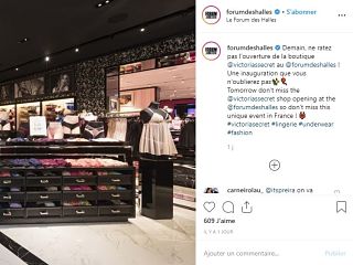 Boutique francaise de Victoria s Secret: la marque de lingerie et de sous vetements au Forum des Halles 