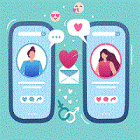 Célibataires : des rencontres en ligne via une application de dating