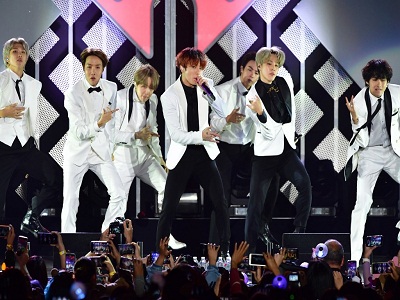 BTS s’apprête à sortir l’album « Map of the Soul : 7 » © FREDERIC J. BROWN / AFP