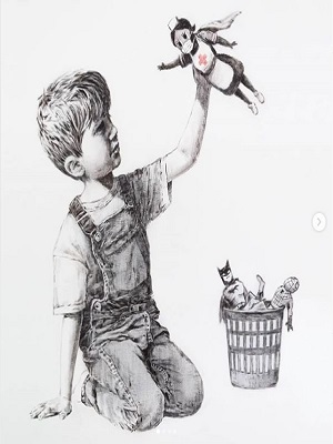 Banksy soutient le personnel soignant © Banksy / Instagram