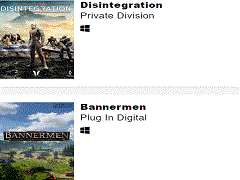Affiches de Disintegration et Bannermen