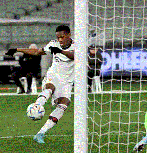 Anthony Martial lors d’un match de foot