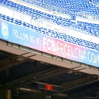 Le gradin du Camp Nou, le stade du FC Barcelone