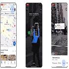 Cartographie et images en réalité augmentée sur les écrans de smartphone