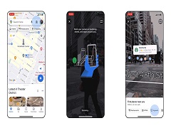 Cartographie et images en réalité augmentée sur les écrans de smartphone