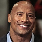 L’acteur Dwayne Johnson vue de face