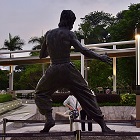 Une statue de Bruce Lee a Hong-Kong