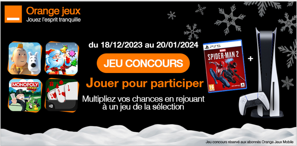 Jouer pour participer au jeu concours 