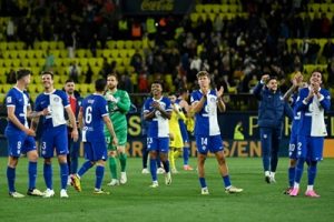 Les joueurs de l'Atlético Madrid qui célèbrent une victoire