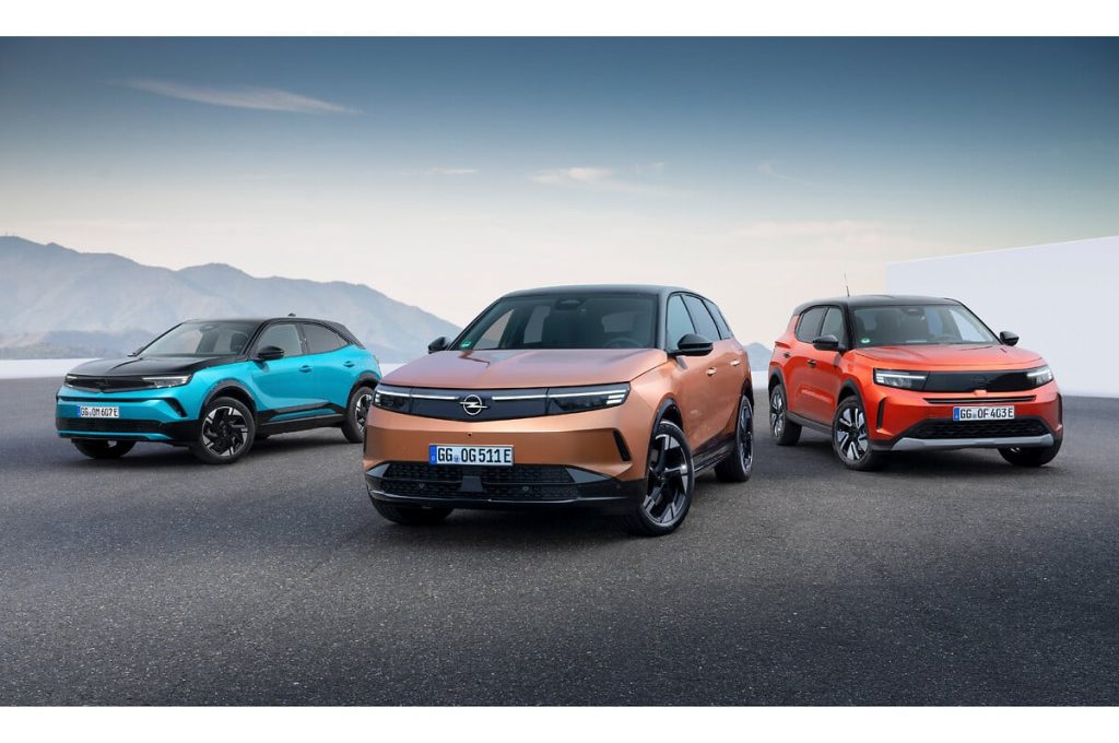 SUV Opel Grandland, Frontera et Mokka affichant un design durable, selon le principe de la Greenovation