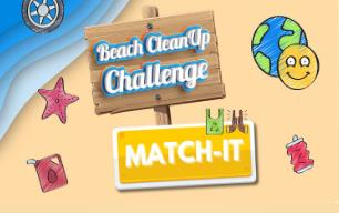 Affiche du jeu « Beach Clean Up Challenge Match It »
